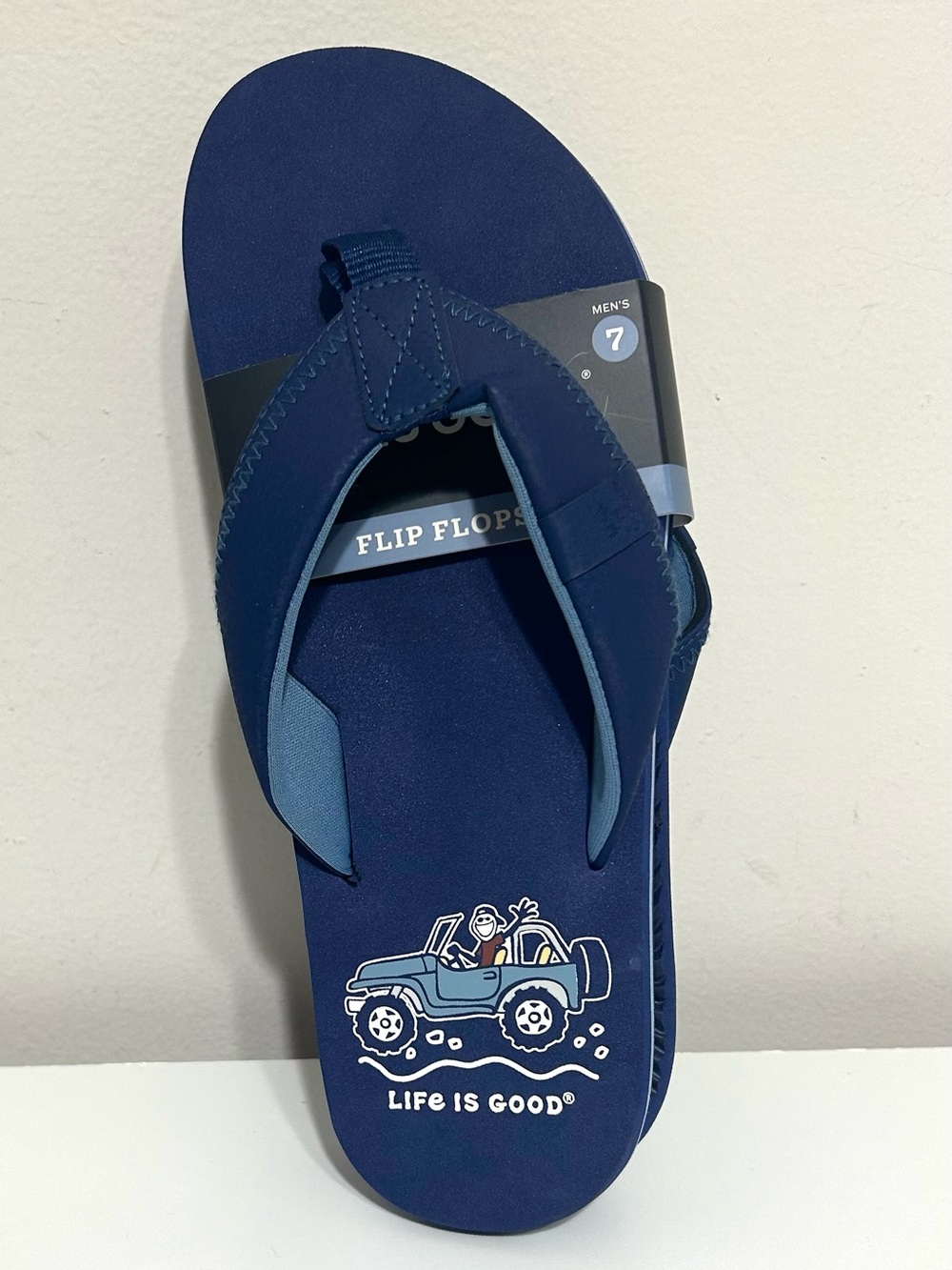 NWT Men’s Life is Good Flip Flops, size 7 or women’s size 9
